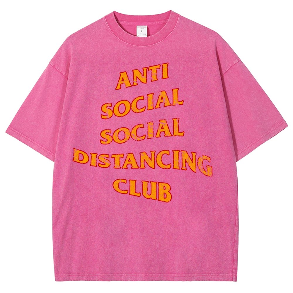 Social Distancing Club Vintage Distressed T-shirt