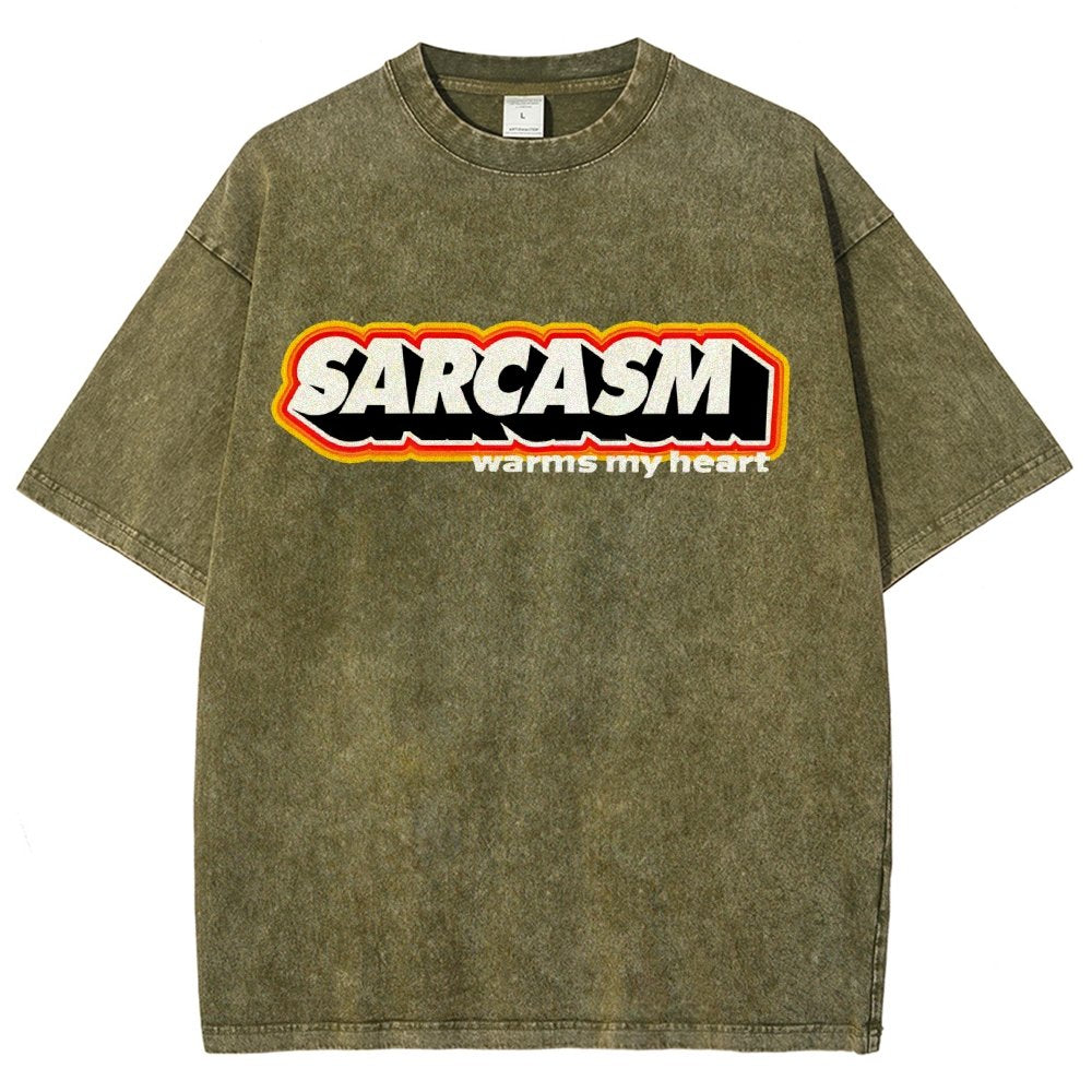 Sarcasm Warms My Heart Vintage Distressed T-shirt