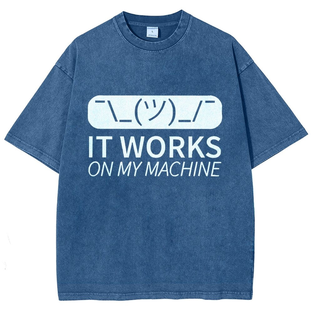 It Works On My Machine Programmer Vintage Distressed T-shirt
