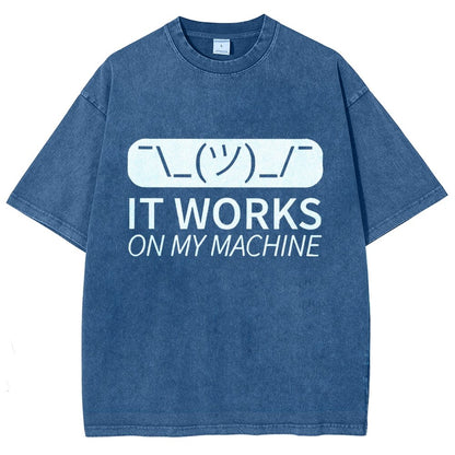 It Works On My Machine Programmer Vintage Distressed T-shirt