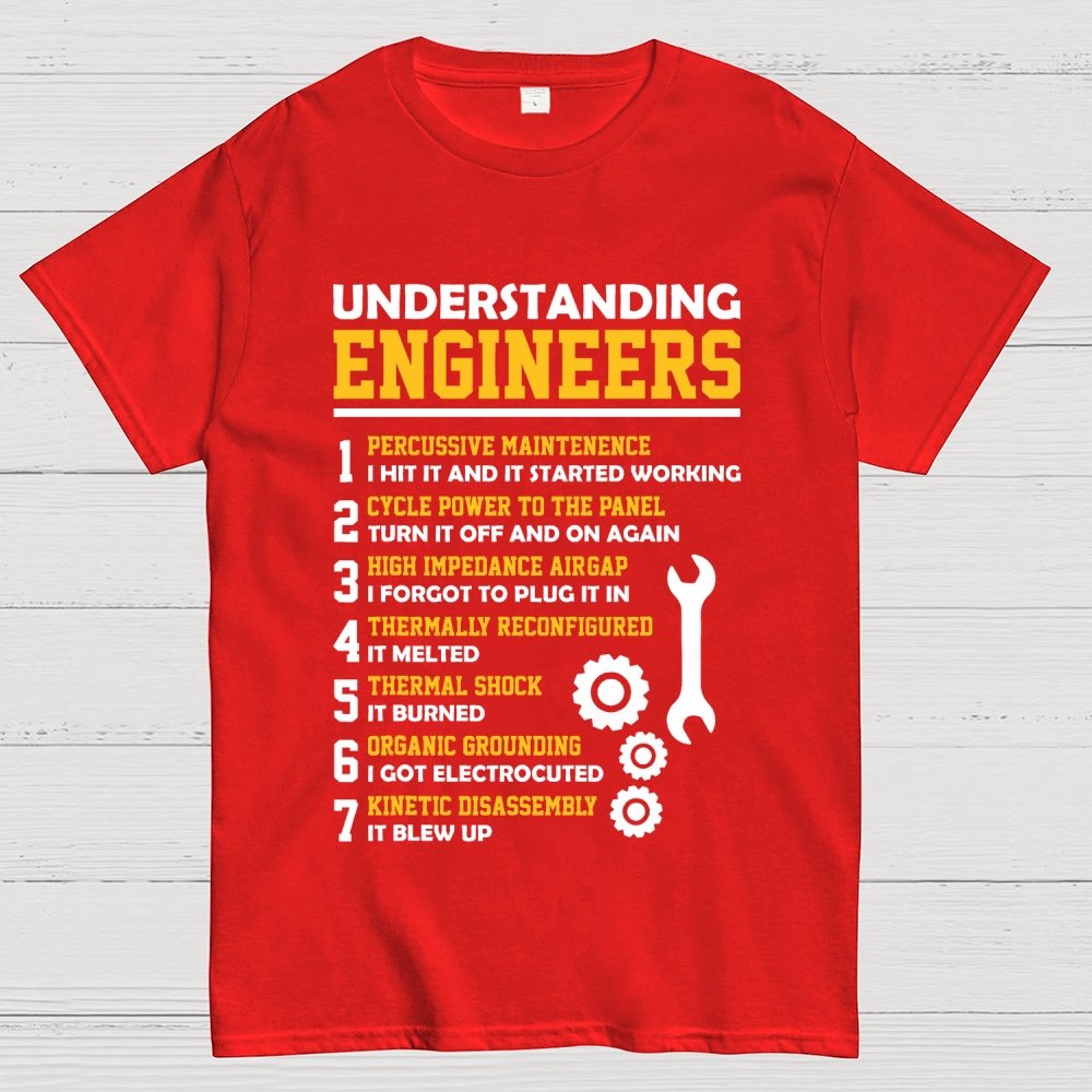 Understanding Engineers Sarcastic Geek T-Shirt