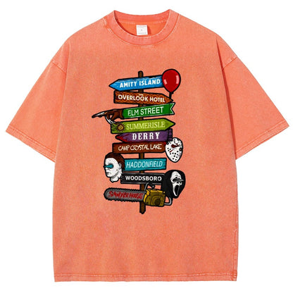 Horrible Road Signs Vintage Distressed T-shirt