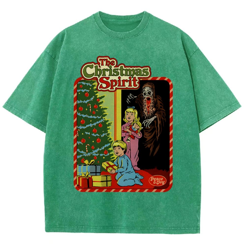 The Christmas Spirit Vintage Distressed T-shirt