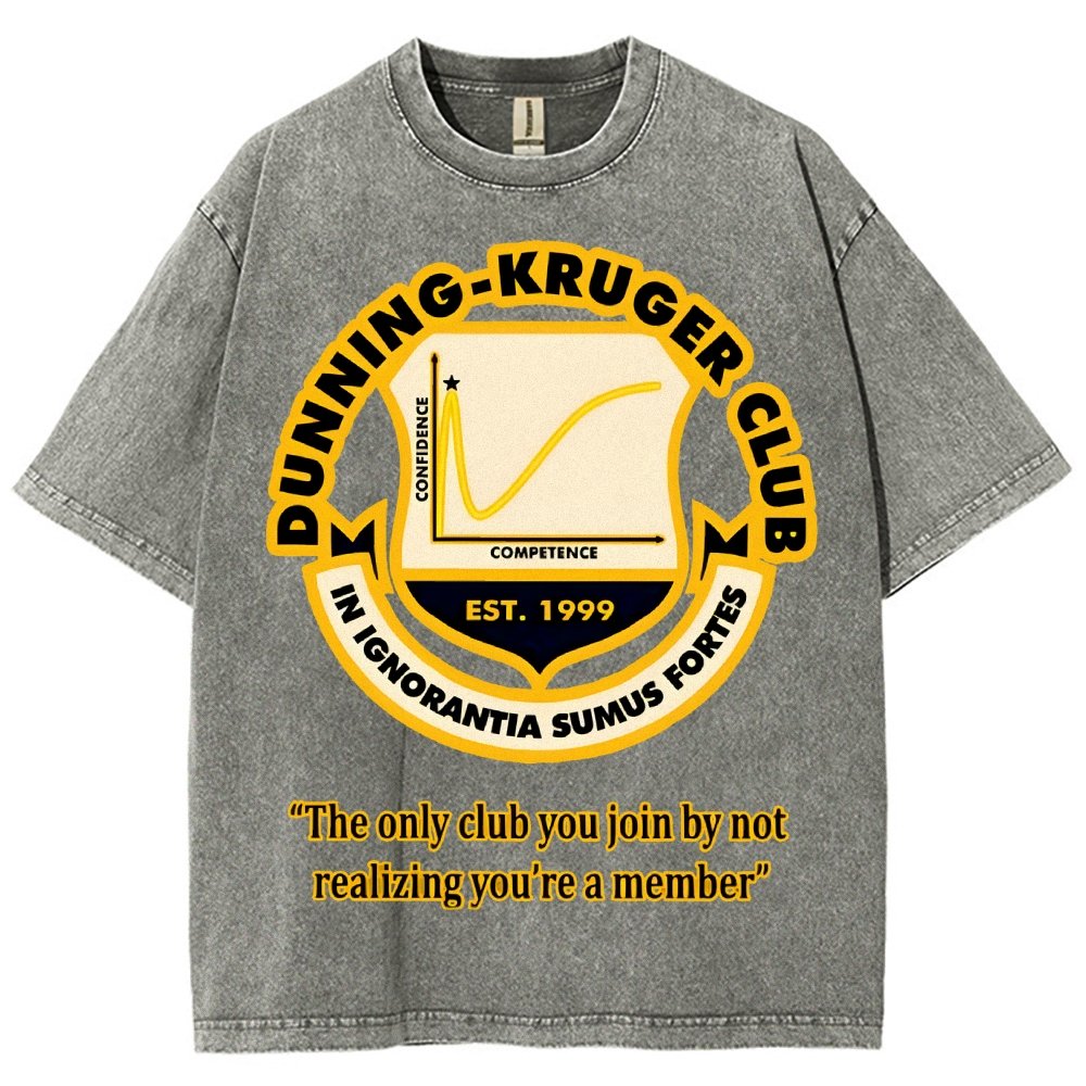 Dunning-Kruger Club Vintage Distressed T-shirt