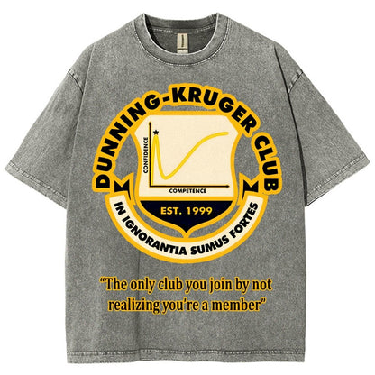Dunning-Kruger Club Vintage Distressed T-shirt