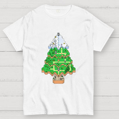 Christmas Tree Map Geek T-Shirt