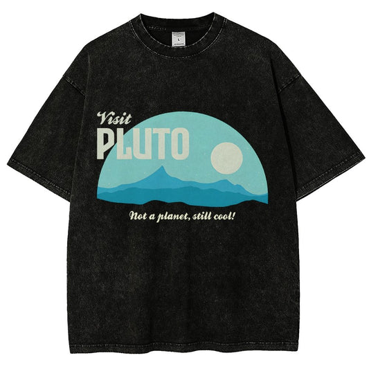 Visit Pluto Vintage Distressed T-shirt
