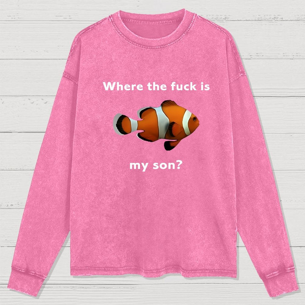 Where the fuck Washed Long Sleeve Tee
