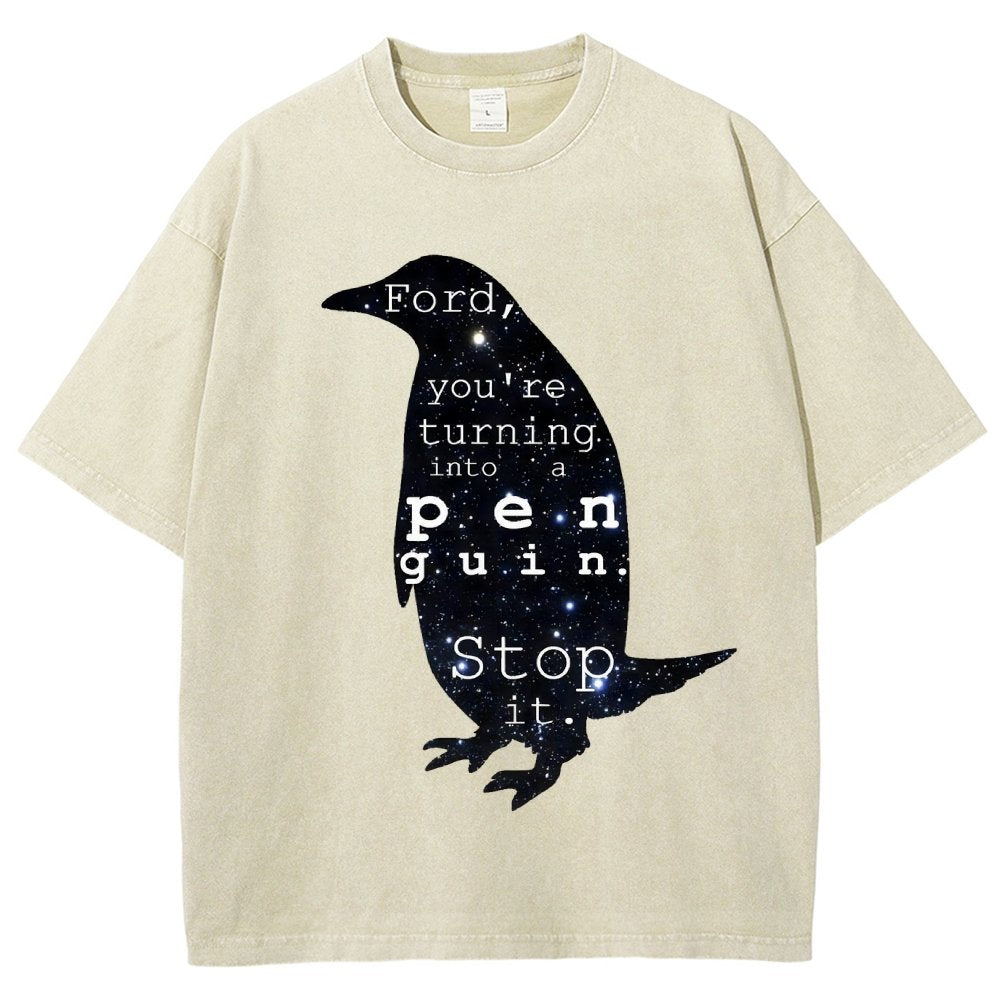 Ford, you’re turning into a penguin. Stop it Vintage Distressed T-shirt