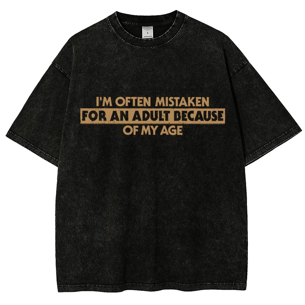 Because Of My Age Vintage Distressed T-shirt