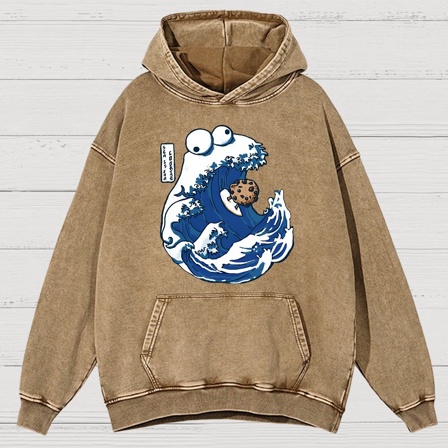 Sea Is For Cookie Vintage Distressed Hoodie