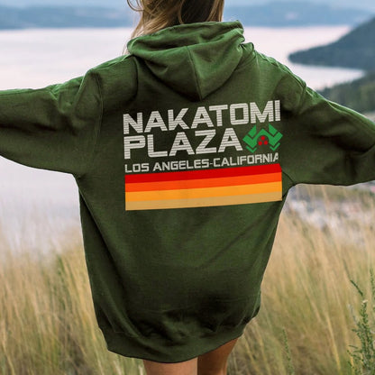 Retro Plaza Printed Back Unisex Cotton Hoodie