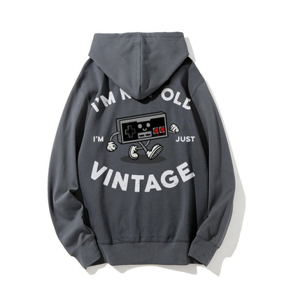 I'm Not Old Printed Back Unisex Cotton Hoodie