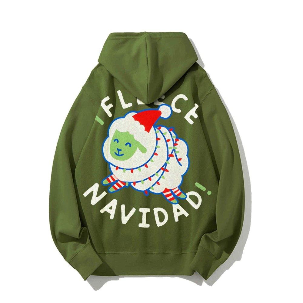 iFleece Navidad! Printed Back Cotton Hoodie