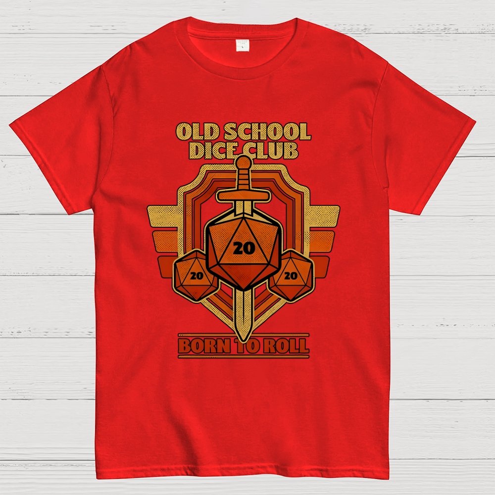 RPG Vintage Sword Shield Geek T-Shirt