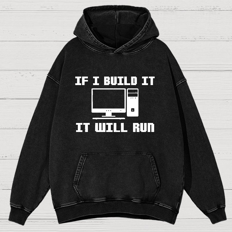 Pc Builder Computer Nerd Vintage Distressed Hoodie