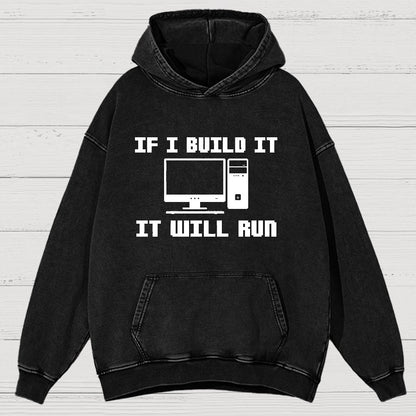 Pc Builder Computer Nerd Vintage Distressed Hoodie