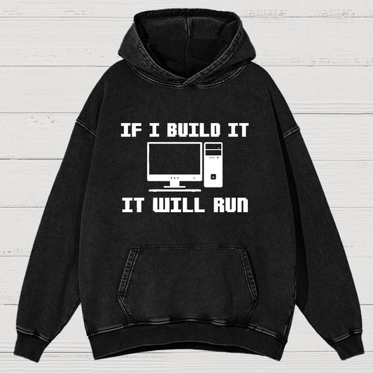 Pc Builder Computer Nerd Vintage Distressed Hoodie