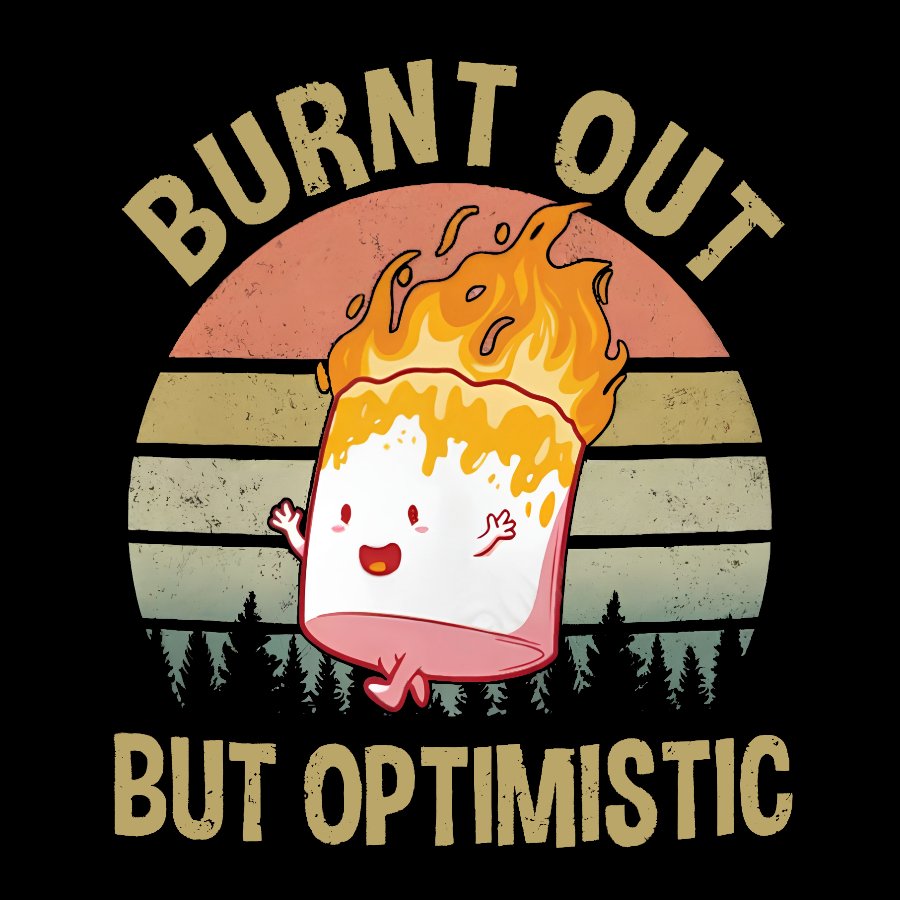 Burnt Out But Optimistic Geeky T-Shirt