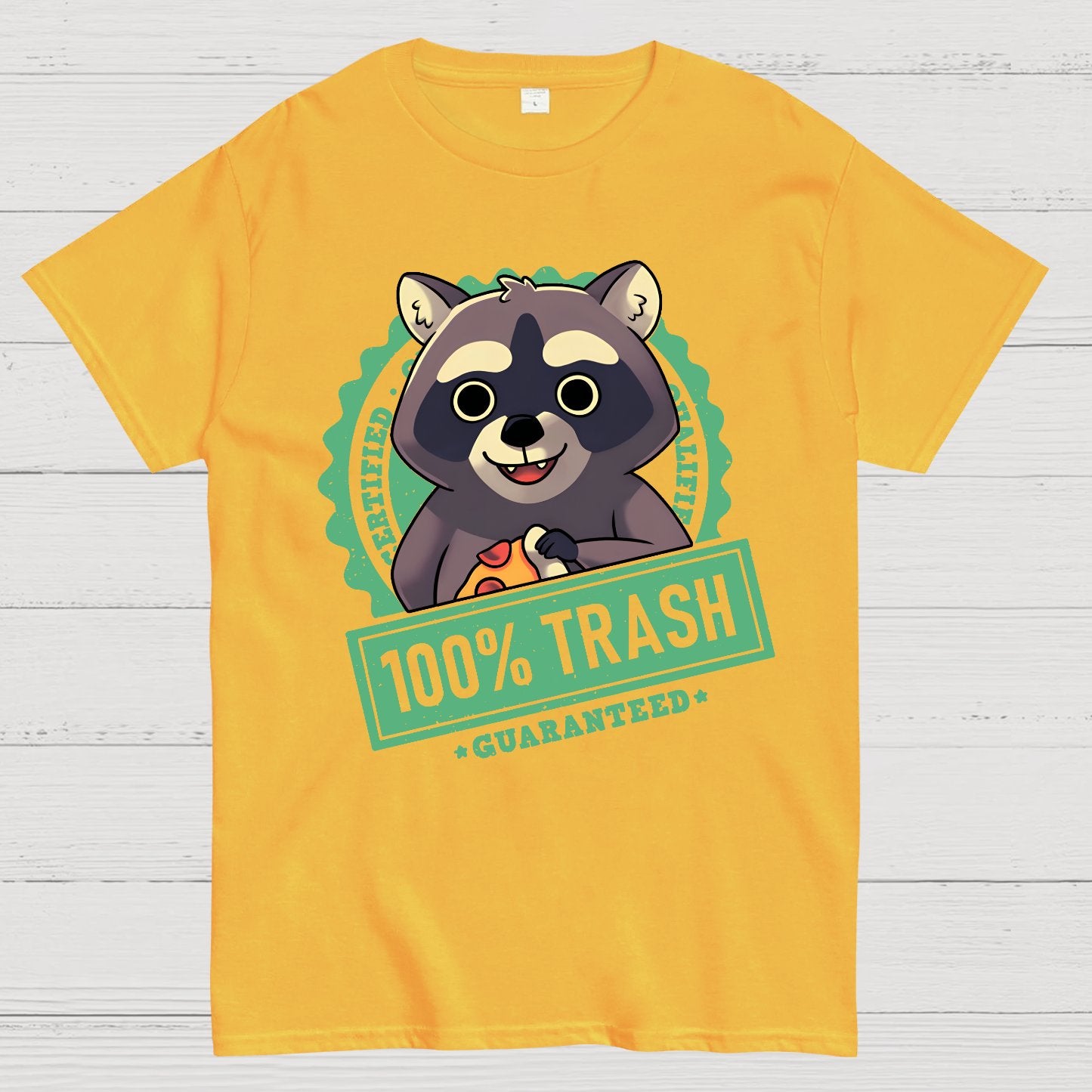 100% Cute Trash Panda Raccoon Seal Geek T-Shirt