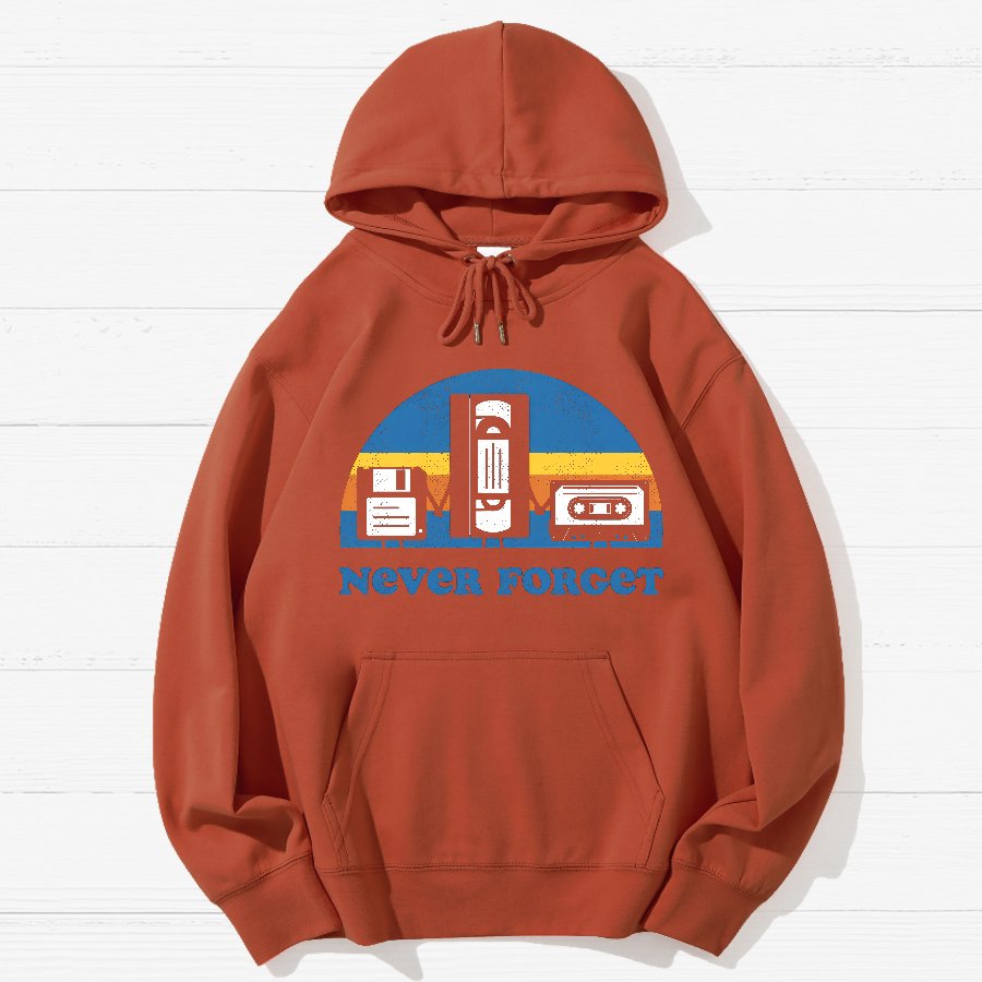 Never Forget Geek Cotton Hoodie