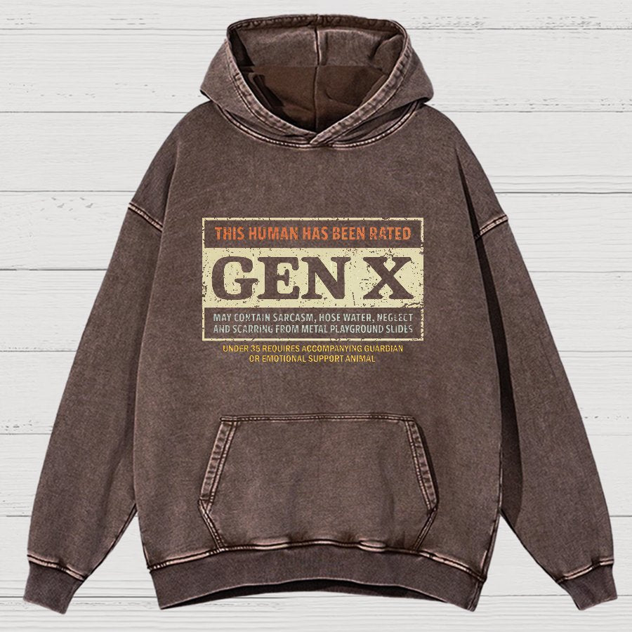 GenX Vintage Distressed Hoodie