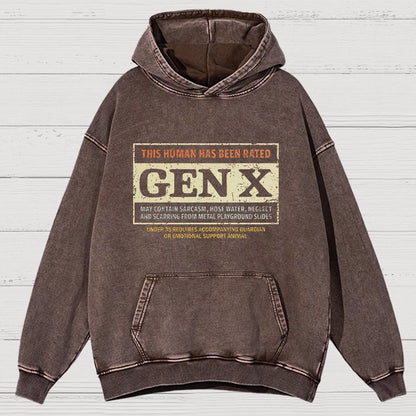 GenX Vintage Distressed Hoodie