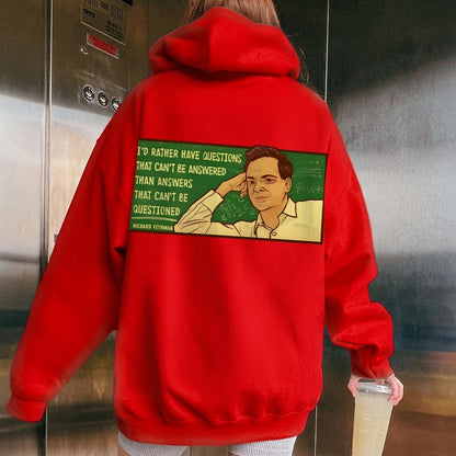 Feynman Science Printed Back Cotton Hoodie