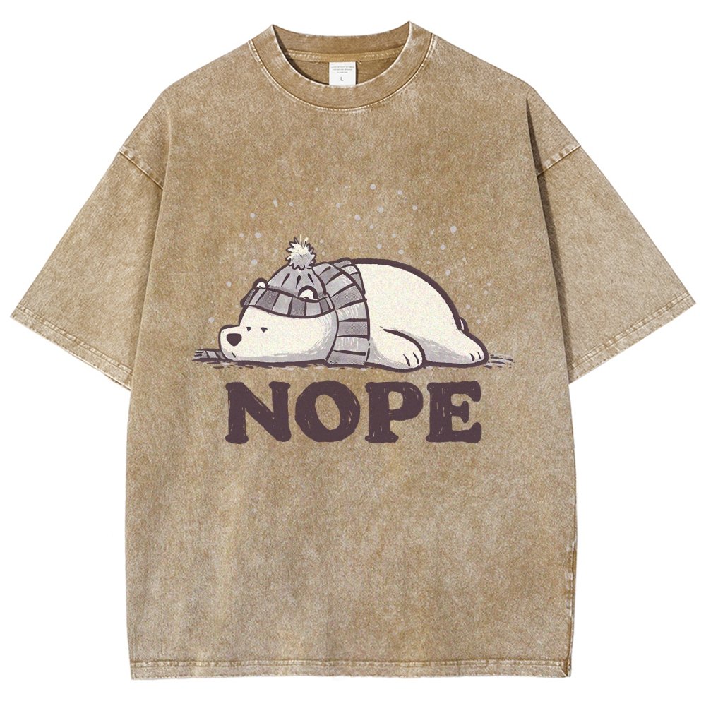 Nope Too Cold for Anything Vintage Distressed T-shirt