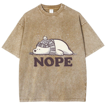 Nope Too Cold for Anything Vintage Distressed T-shirt