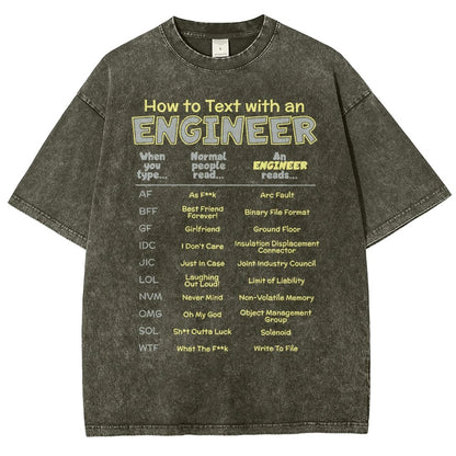 How To Text With An Engineer Vintage Distressed T-shirt