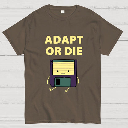 Adapt or Die Floppy Disk Geek T-Shirt