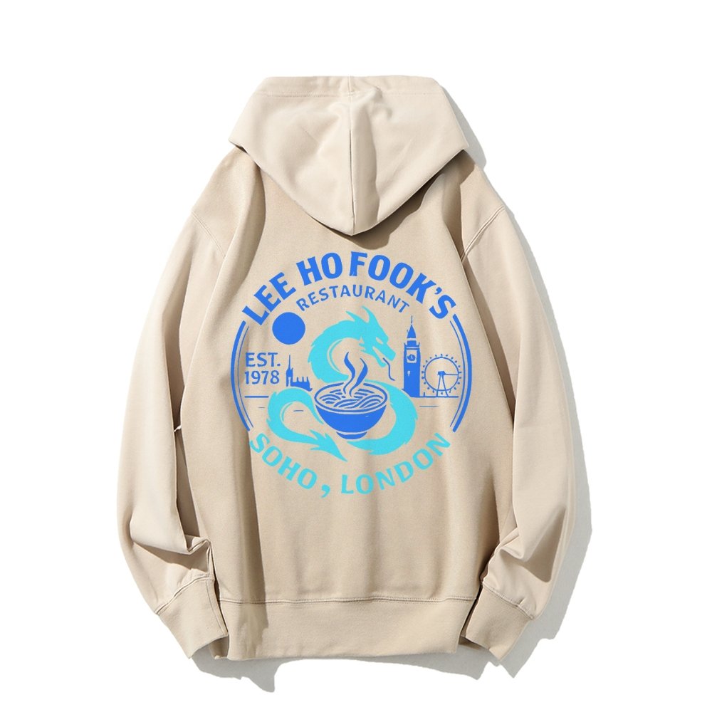 Lee Ho Fooks Printed Back Cotton Hoodie