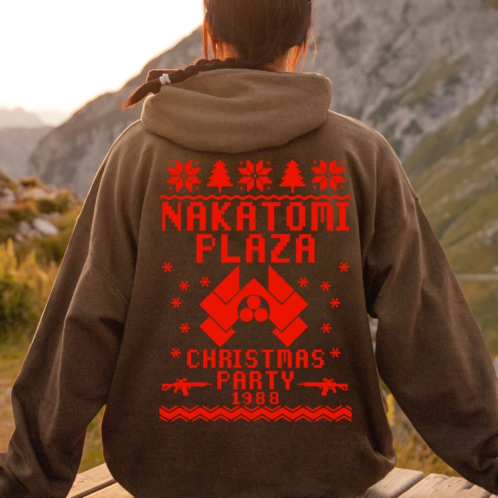 Now I Have a Machine Gun Ho-Ho-Ho Printed Back Unisex Cotton Hoodie