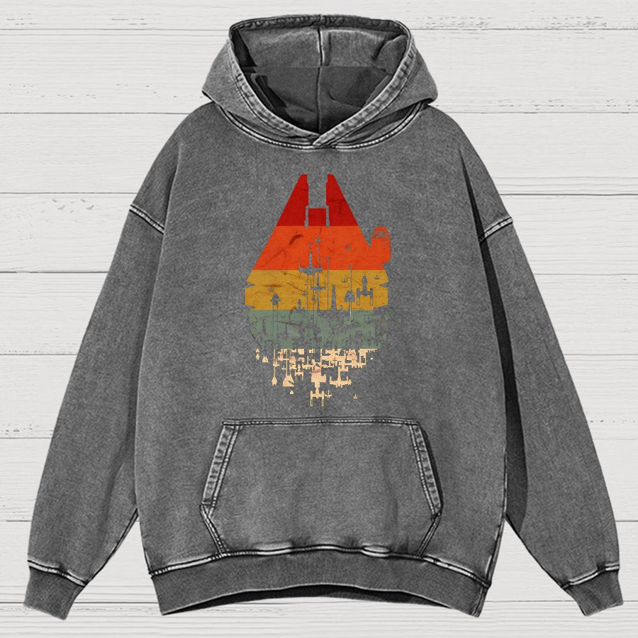 Retro Battleship Vintage Distressed Hoodie