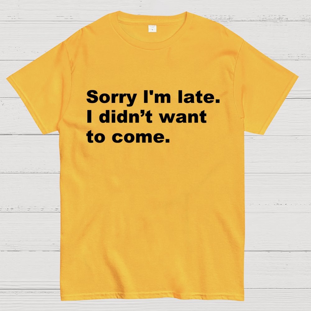 Sorry I'm late. I didn't want to come Geek T-Shirt