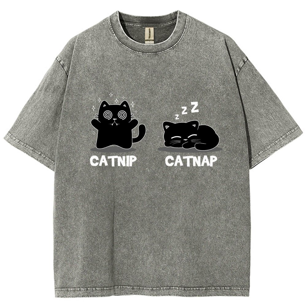 Catnip Catnap Vintage Distressed T-shirt