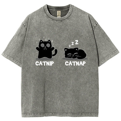 Catnip Catnap Vintage Distressed T-shirt