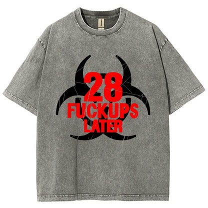 28 Fuckups Later Vintage Distressed T-shirt 2508000875