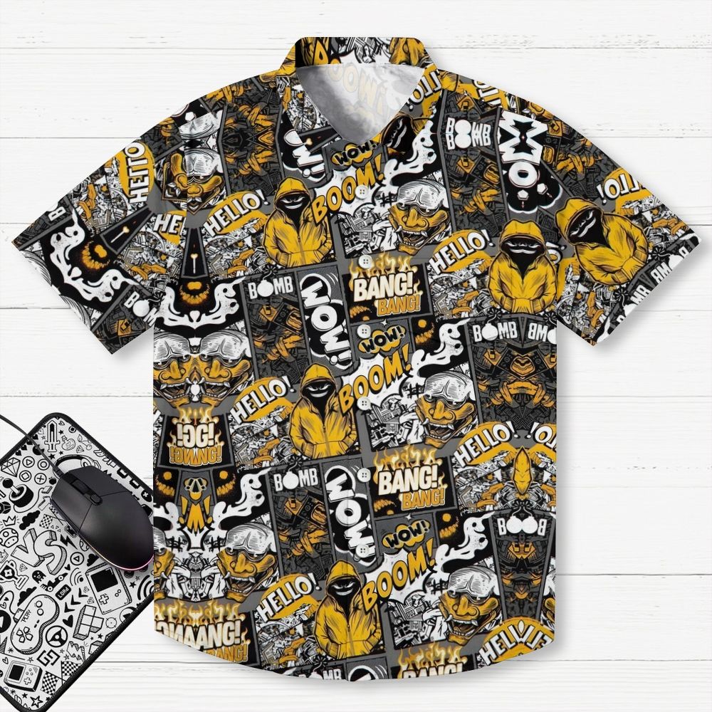 Hello! Hacker Art Print Geek Hawaiian Shirt