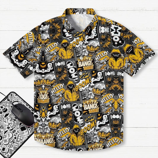 Hello! Hacker Art Print Geek Hawaiian Shirt