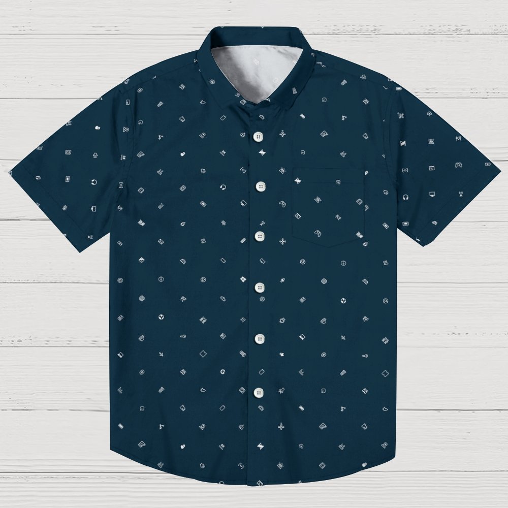 IT Icon Blue Geeky Shirt