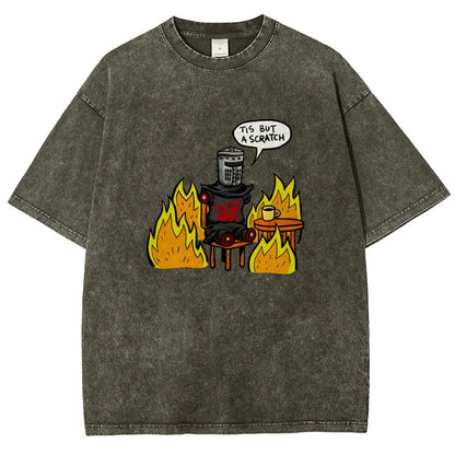Tis Is Fine Vintage Distressed T-shirt