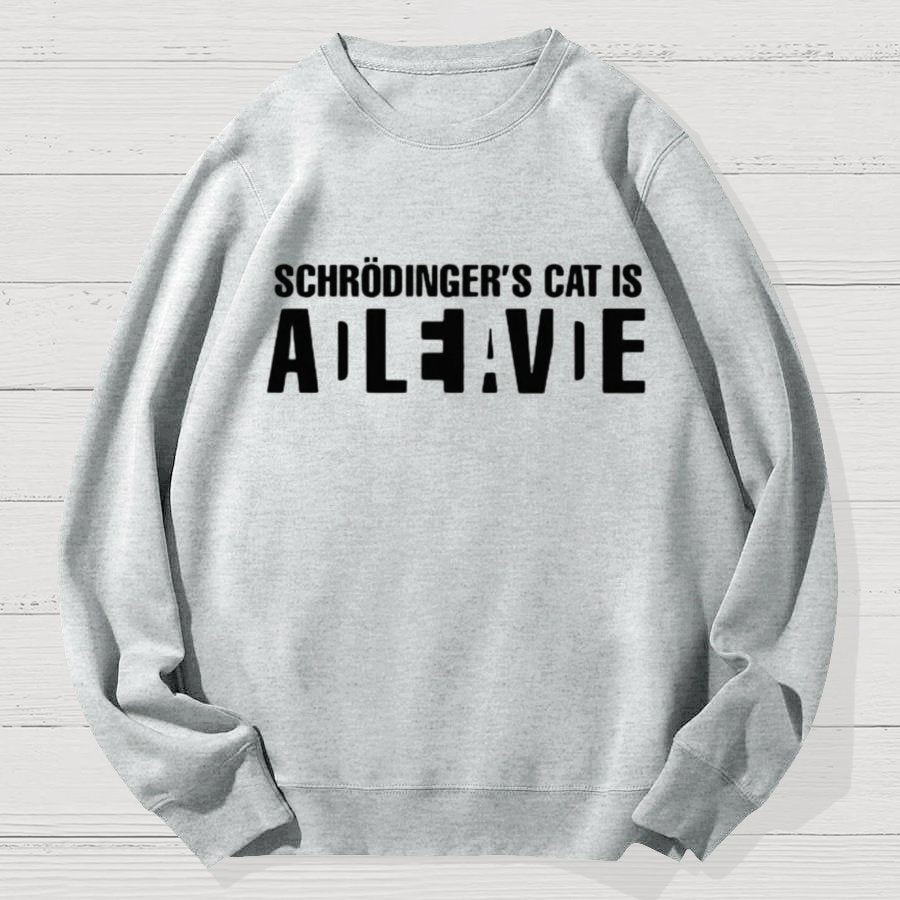 Schrödinger's Cat Adleiavde Geek Cotton Sweatshirt