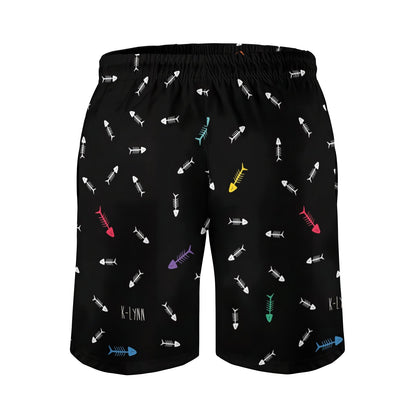 Interesting Fish Bones Geek Shorts