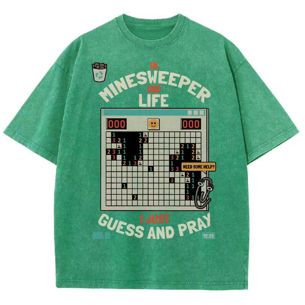 The Minesweeper Philosophy Vintage Distressed T-shirt