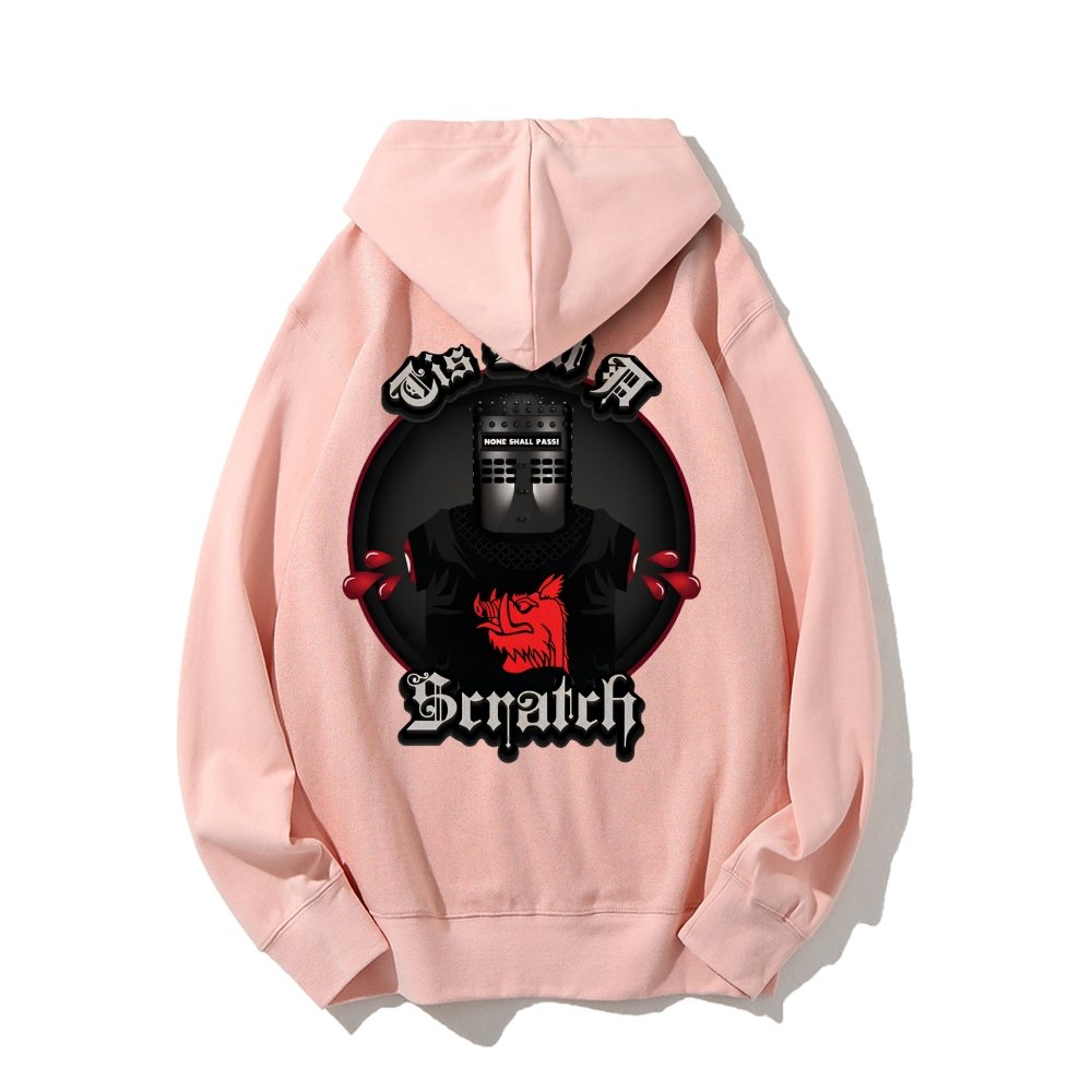 None Shall Pass - Tis But A Scratch Printed Back Unisex Cotton Hoodie