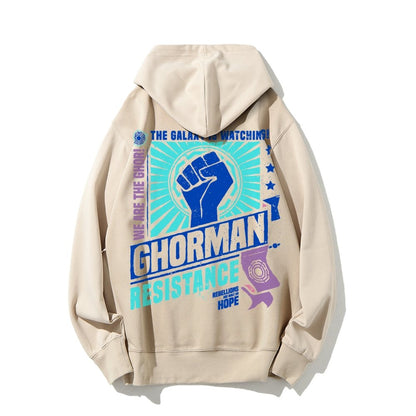 Galactic Resistance Printed Back Cotton Hoodie
