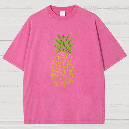 Pi Pineapple Vintage Distressed T-shirt