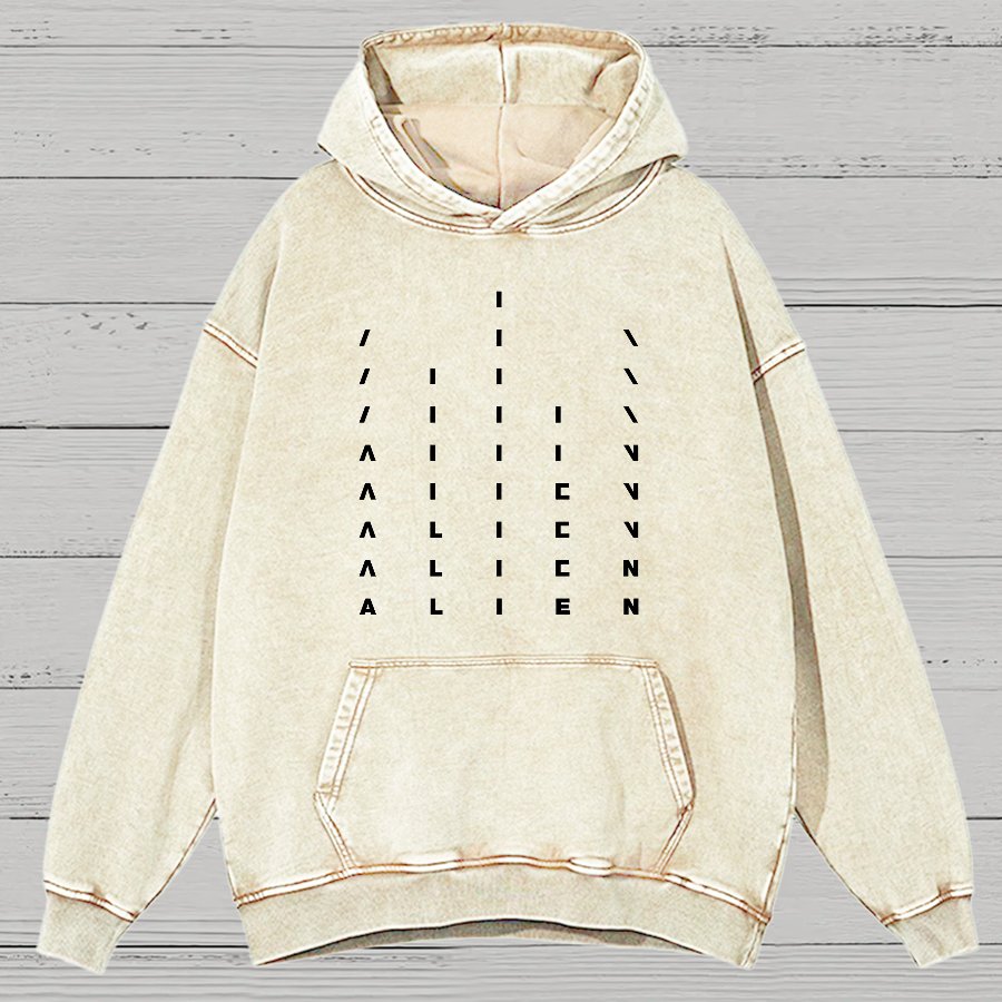 Alien Title Sequence Vintage Distressed Hoodie